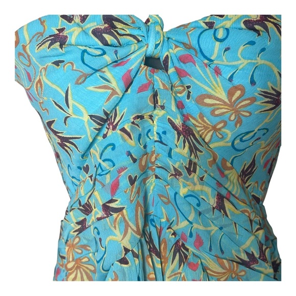 A.L.C. Violet Silk Halter Midi Dress In Blue. Sz: 6 - Picture 10 of 13